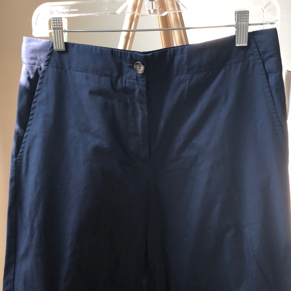 Isola Marras Designer Pure Cotton navy wide leg pants - Picture 2 of 8